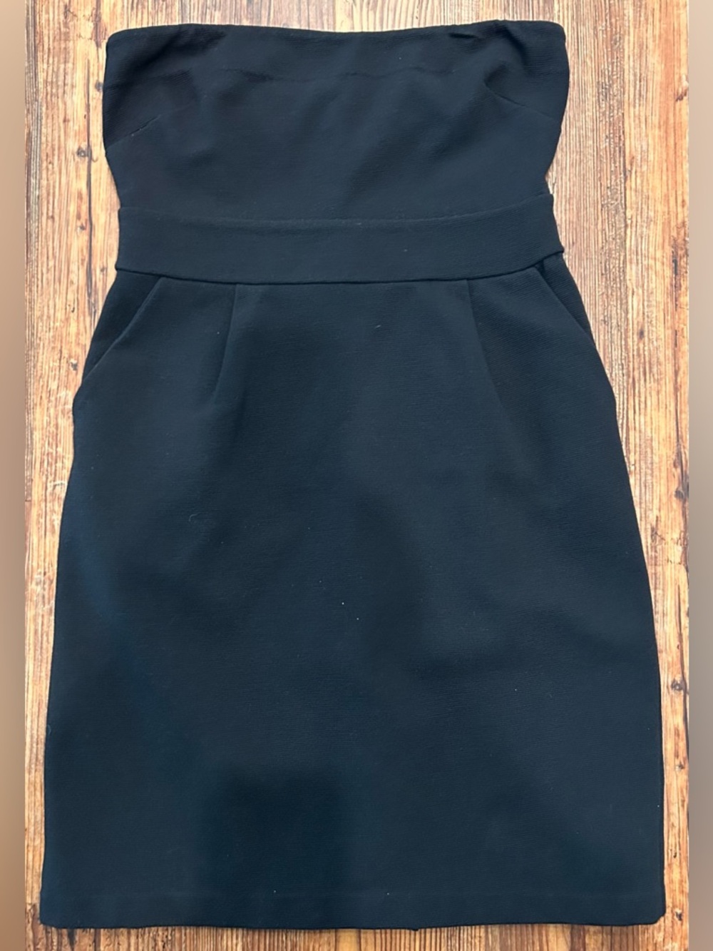 Banana Republic Strapless Black Dress Pockets Career Cocktail Size 8 - Picture 2 of 6